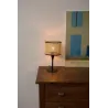 MAMBO S Lampe de table noire/rotin