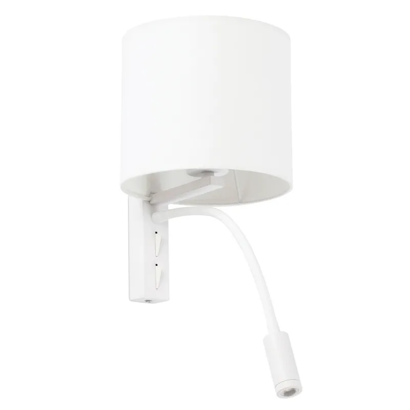 TIRA Lampe applique blanche avec lecteur LED