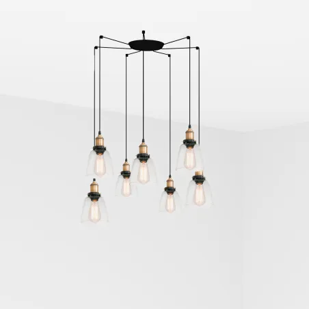 LIZ 7L Lampe suspension vieil or