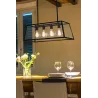 ROSE 4L Lampe suspension télescopique noire