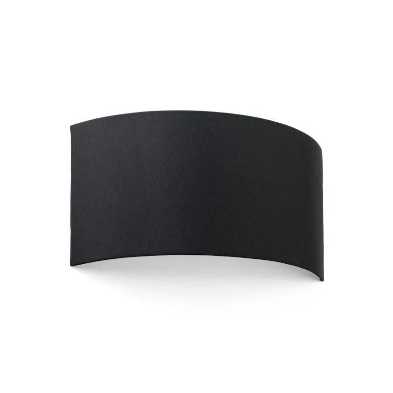 COTTON R Lampe applique noir ronde horizontal 2L