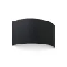 COTTON R Lampe applique noir ronde horizontal 2L