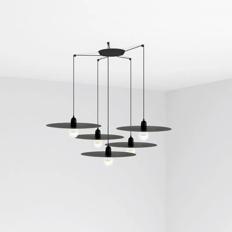 PLAT 5L Lampe suspension noire