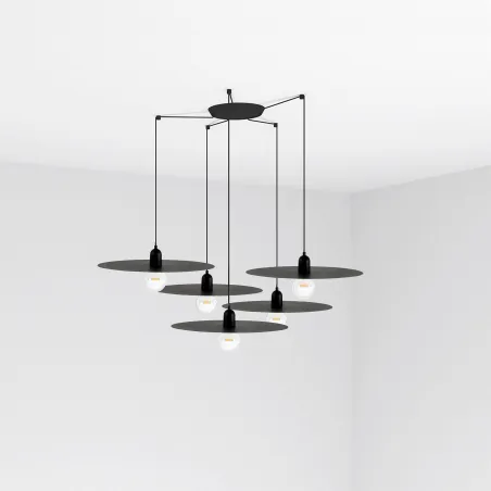 PLAT 5L Lampe suspension noire