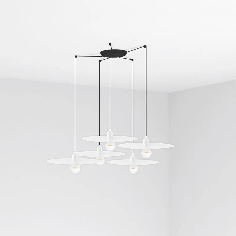 PLAT 5L Lampe suspension blanche