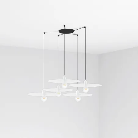 PLAT 5L Lampe suspension blanche