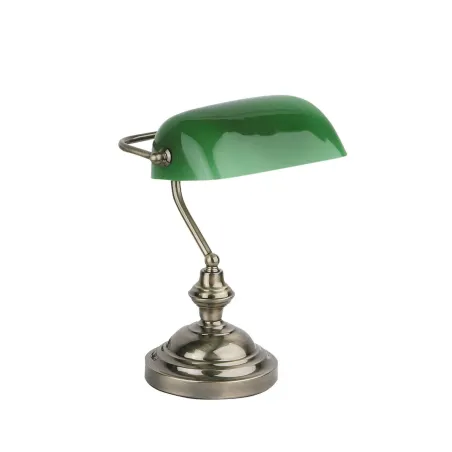 BANKER Lampe de table or vieilli