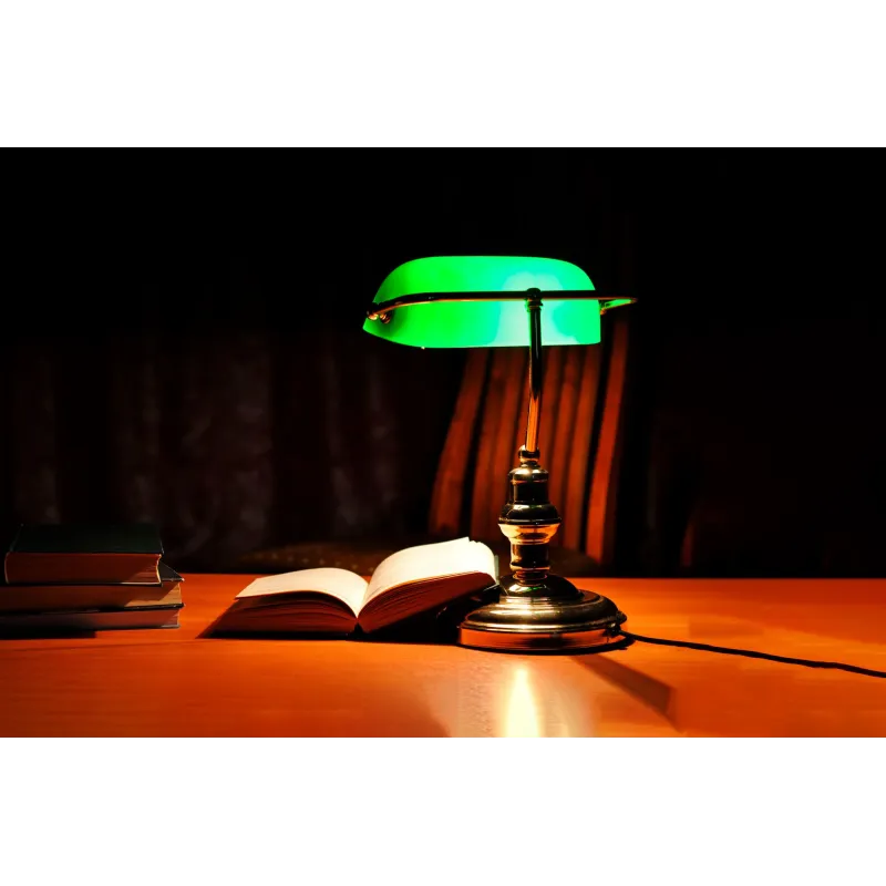 BANKER Lampe de table or vieilli