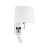 ARTIS Lampe applique avec lecteur chrome/blanc
