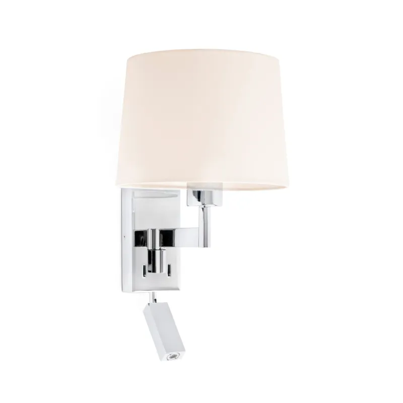ARTIS Lampe applique avec lecteur chrome/beige