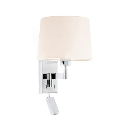 ARTIS Lampe applique avec lecteur chrome/beige