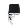 ARTIS Lampe applique avec lecteur chrome/noire