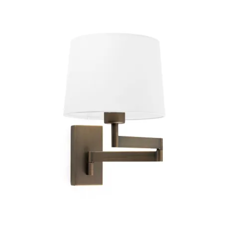 ARTIS Lampe applique avec bras articulé bronze/blanc