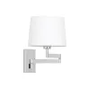 ARTIS Lampe applique avec bras articulé chrome/blanc