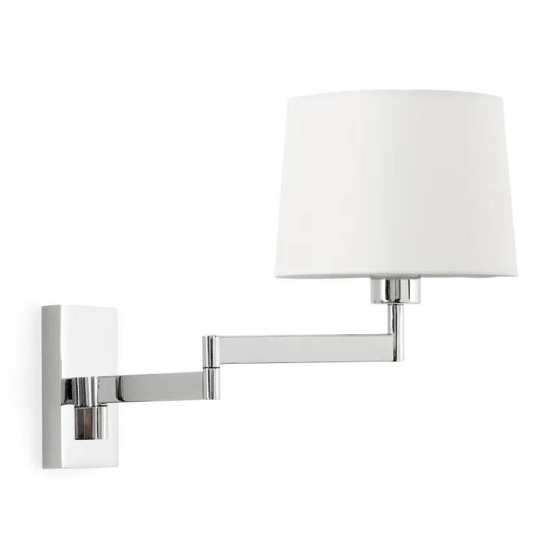 ARTIS Lampe applique avec bras articulé chrome/blanc