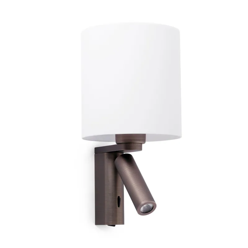 ROB SHADE Lampe applique bronze avec lecteur