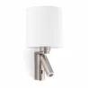 ROB SHADE Lampe applique nickel mat avec lecteur