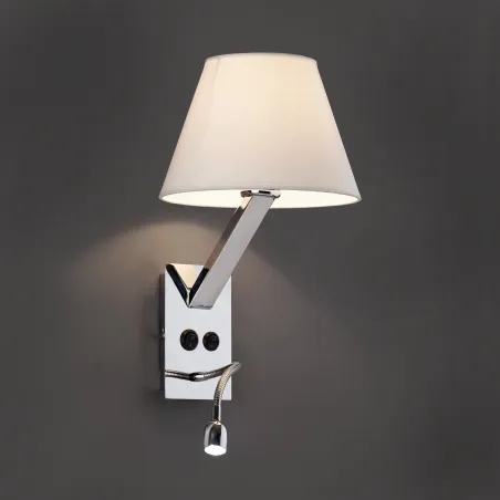 MOMA Lampe applique blanc avec lecteur