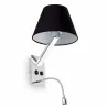 MOMA Lampe aplique noir avec lecteur