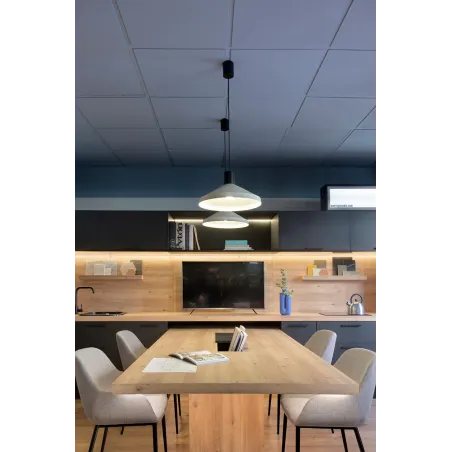 KOMBO LAMPE SUSPENSION GRIS ø400 1X E27 1L