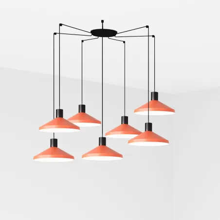 KOMBO 400 7L Terracotta lampe suspension beige