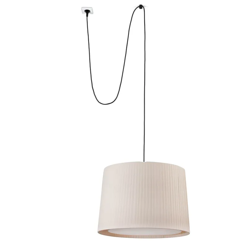 SAMBA Lampe suspension noir/beig avec fiche