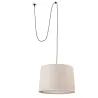 SAMBA Lampe suspension noir/beig avec fiche