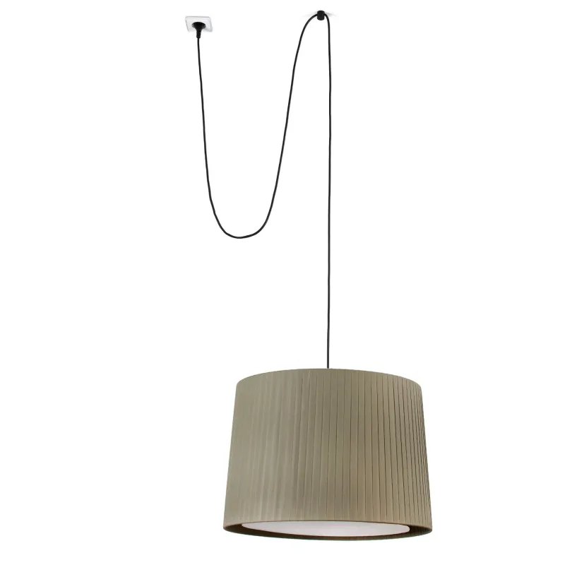 SAMBA Lampe suspension noir/vert avec fiche