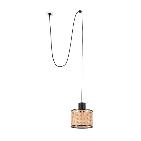 MAMBO 210 Lampe suspension noir/rotin avec plug