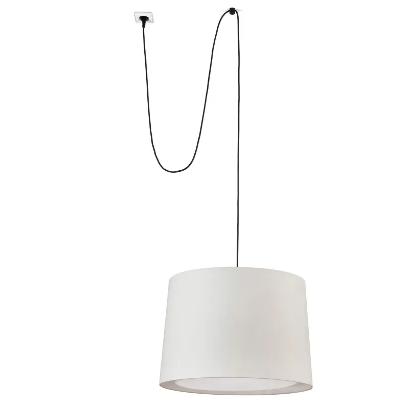 CONGA Lampe suspension beige avec fiche