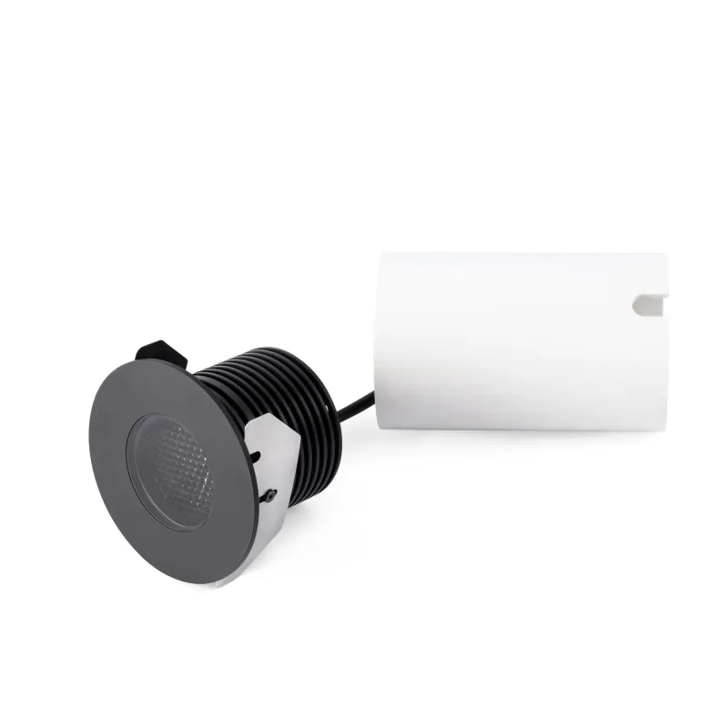 GRUND 80 Lampe encastrable noire 7W 2700K
