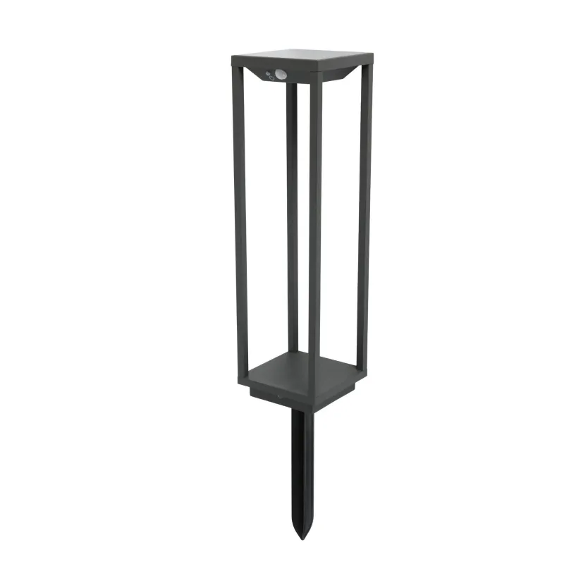 SAURA Lampe borne solaire gris foncé