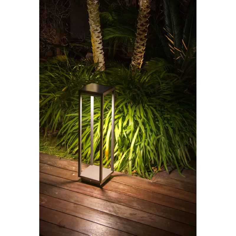 SAURA Lampe borne solaire gris foncé