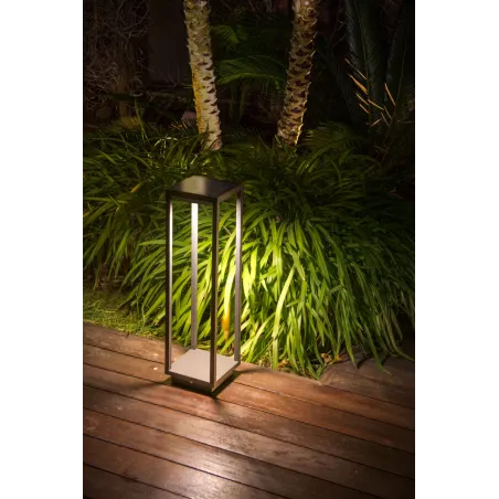 SAURA Lampe borne solaire gris foncé
