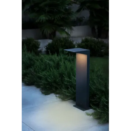 SOLEIL Lampe borne solaire gris foncé