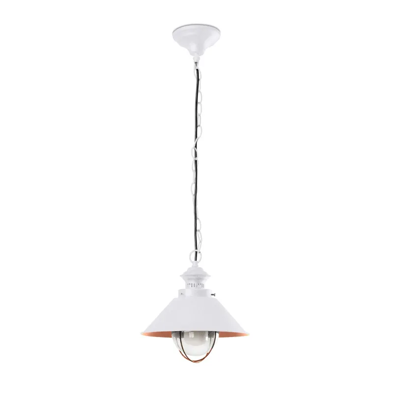 NÁUTICA 260 Lampe suspension blanche et cuivre