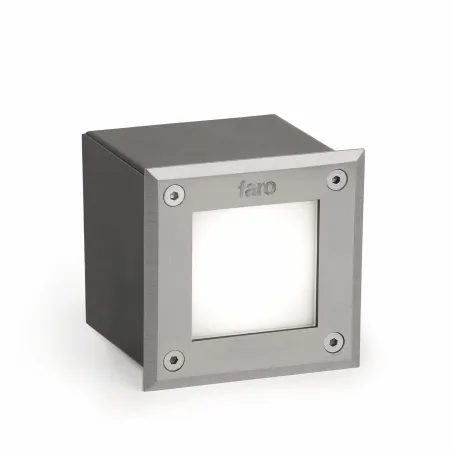 LED 18 SQ Lampe encastrable carré inox 3000K