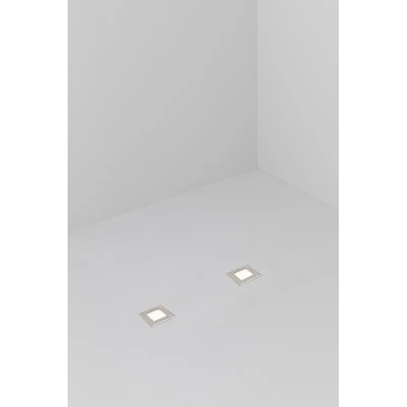 LED 18 SQ Lampe encastrable carré inox 3000K