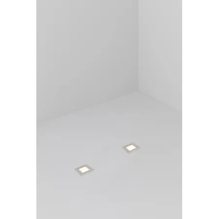 LED 18 SQ Lampe encastrable carré inox 3000K