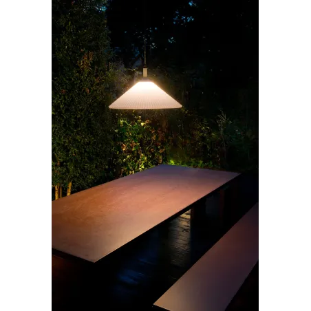 SAIGON OUT R55 Lampe suspension grise/blanche mat