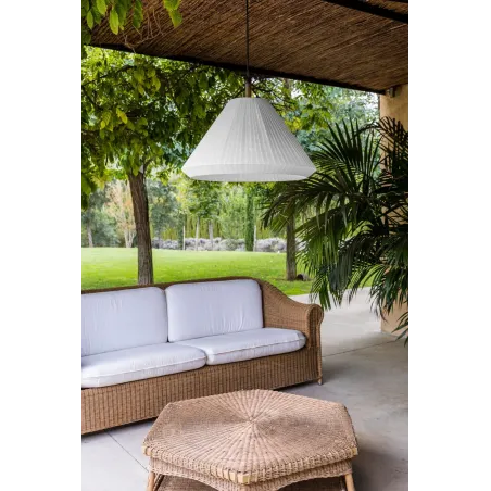 SAIGON OUT Lampe suspension grise/blanche mat T70 cone cap