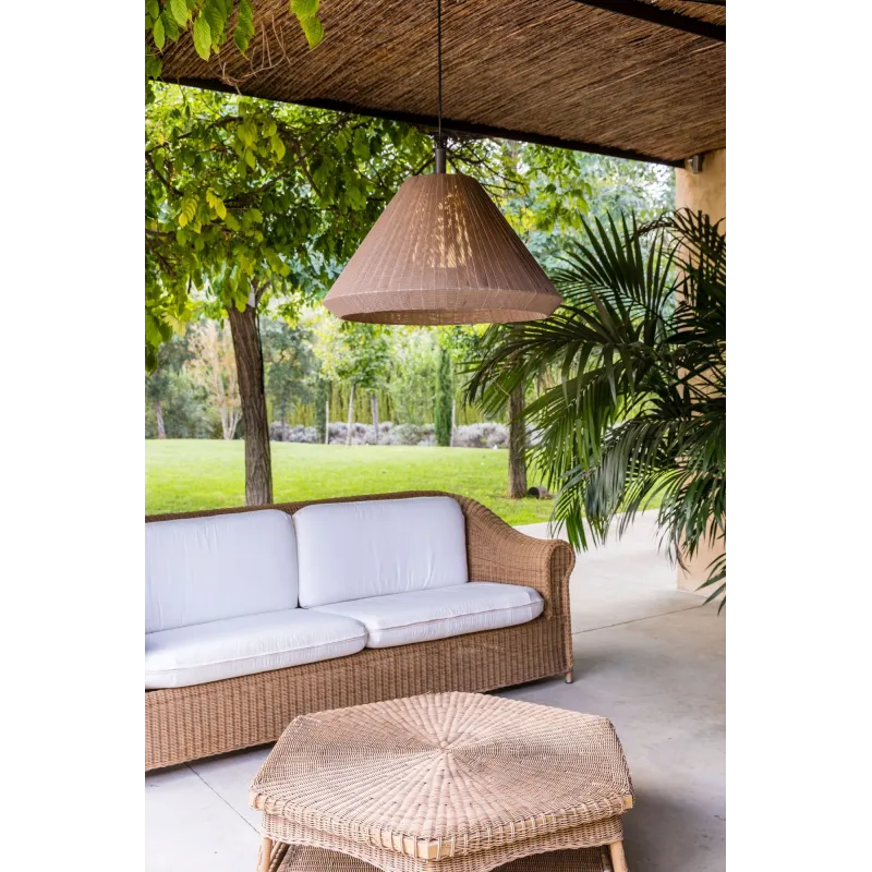 SAIGON OUT Lampe suspension grise/marron T70 cone cap
