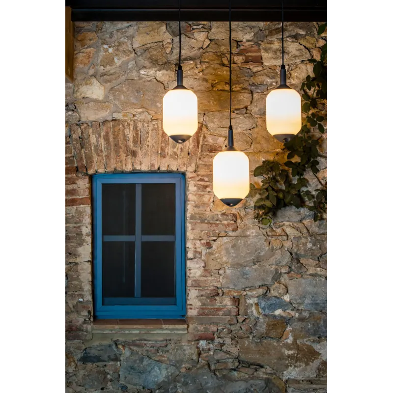 SAIGON OUT R17 Lampe suspension grise/blanche mat hole cap