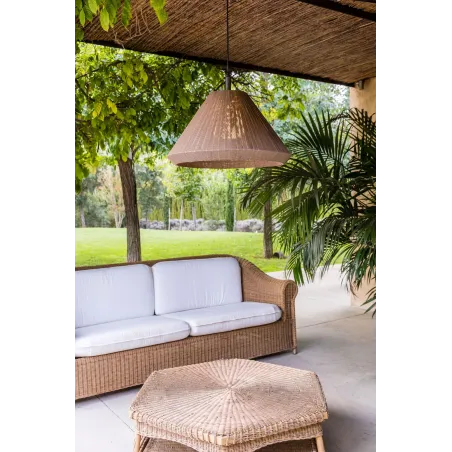 SAIGON OUT Lampe suspension grise/marron T70 hole cap