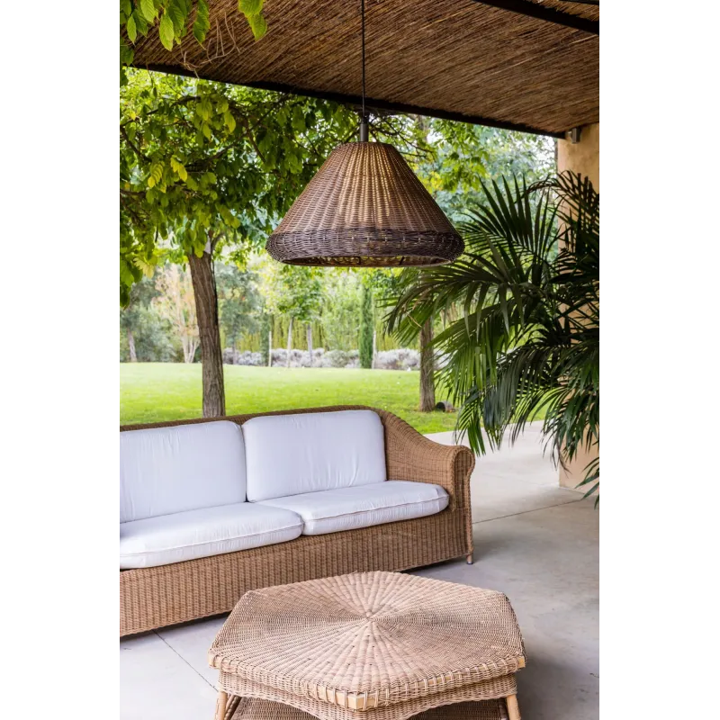 SAIGON OUT Lampe suspension grise/marron W70 hole cap