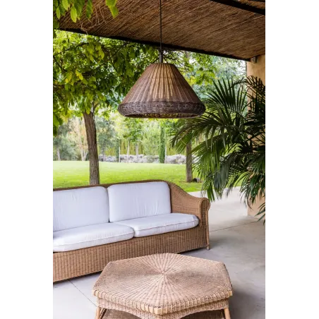 SAIGON OUT Lampe suspension grise/marron W70 hole cap