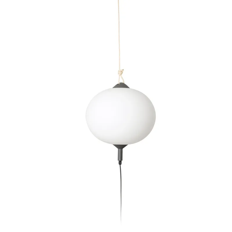 SAIGON OUT R45 Lampe portable et suspension grise/blanc mat hole cap