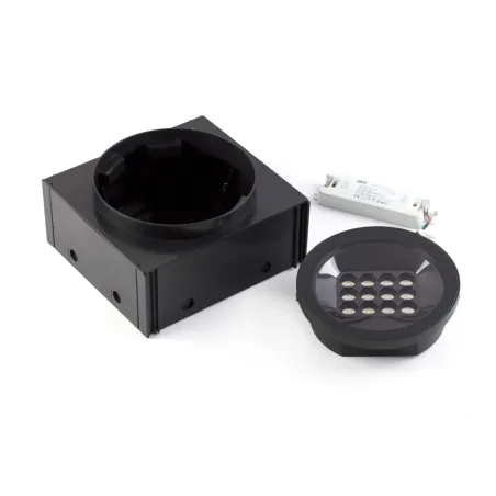 TRAS 12L Lampe encastrable noire 40º