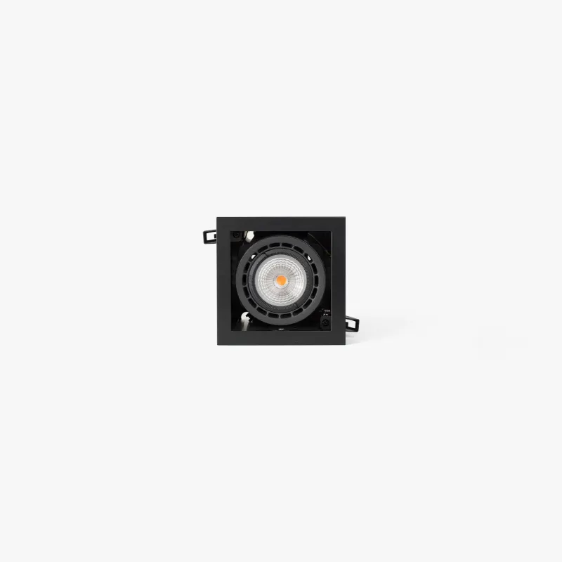 NANO COLIN-1 encastrable noir avec encadrement 7-13W 3000K 56°