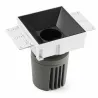 DEEP78 Encastrable carré sens cadre noir 15° 2700K